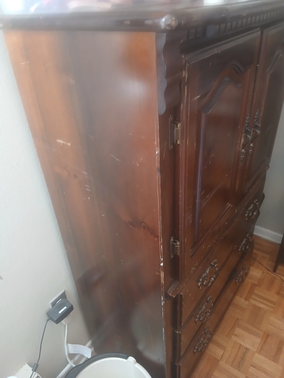 Wooden Armoire with Drawers - photo 3