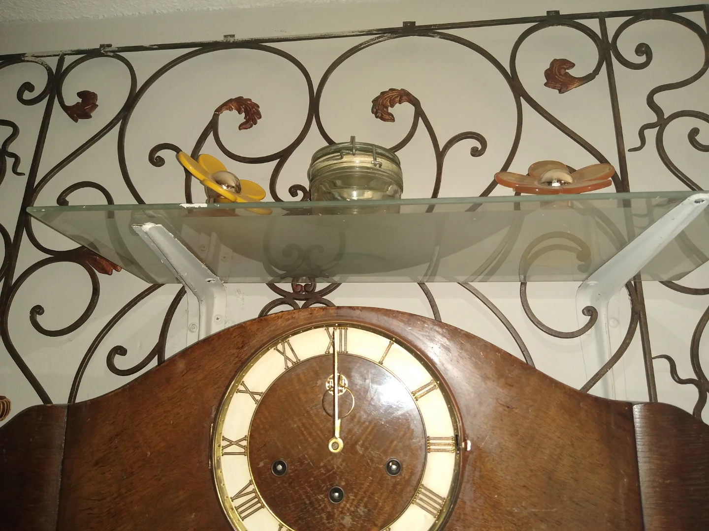 Vintage Hormel wooden mantle clock with Winchester charms