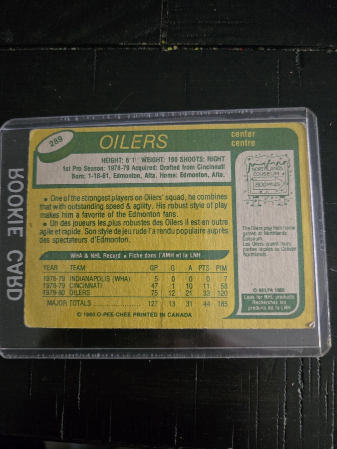 1980-81 O Pee Chee Mark Messier Rookie ERROR Card - photo 2