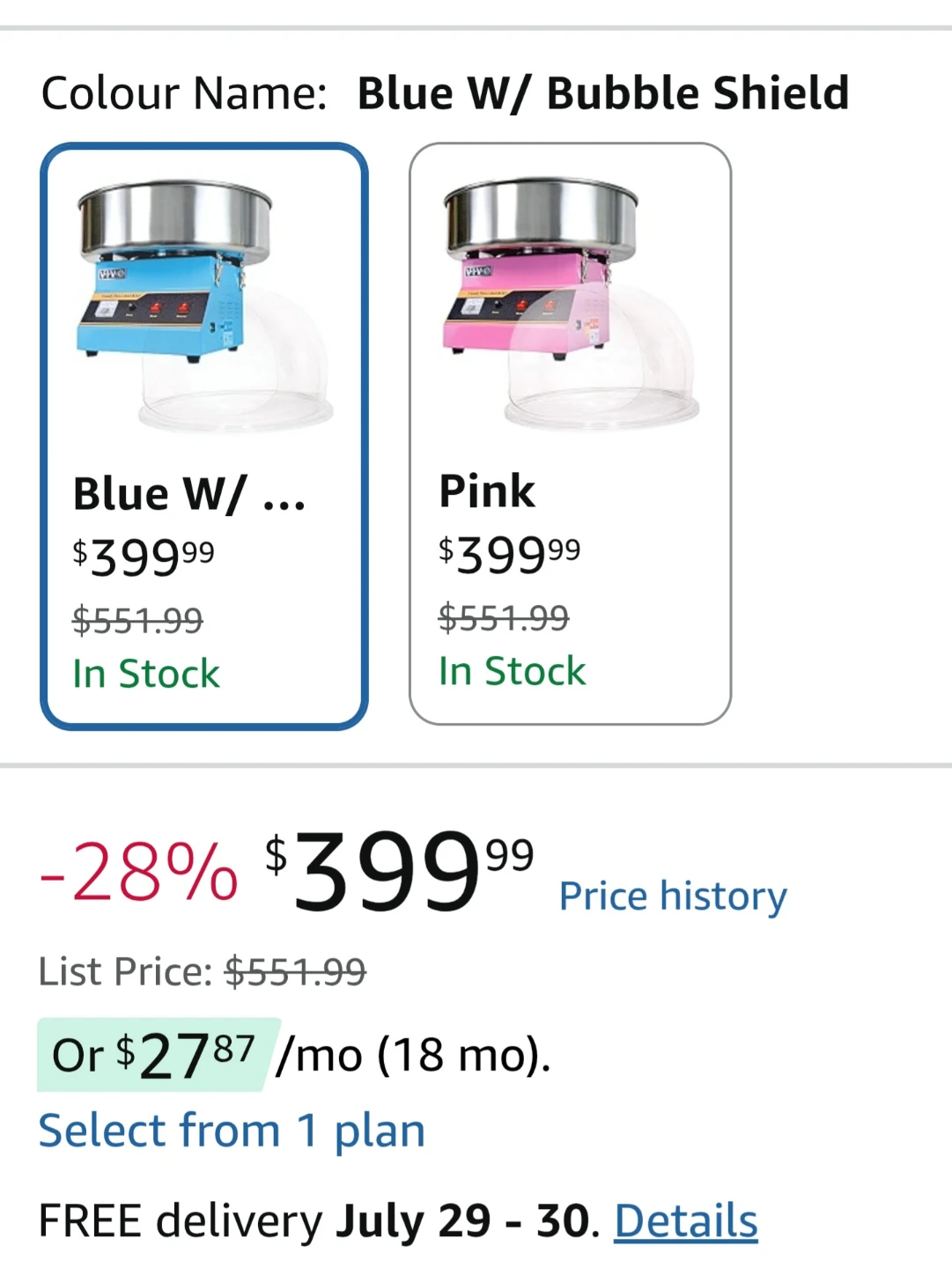 Commercial Cotton Candy Machine with Bubble Shield - photo 2