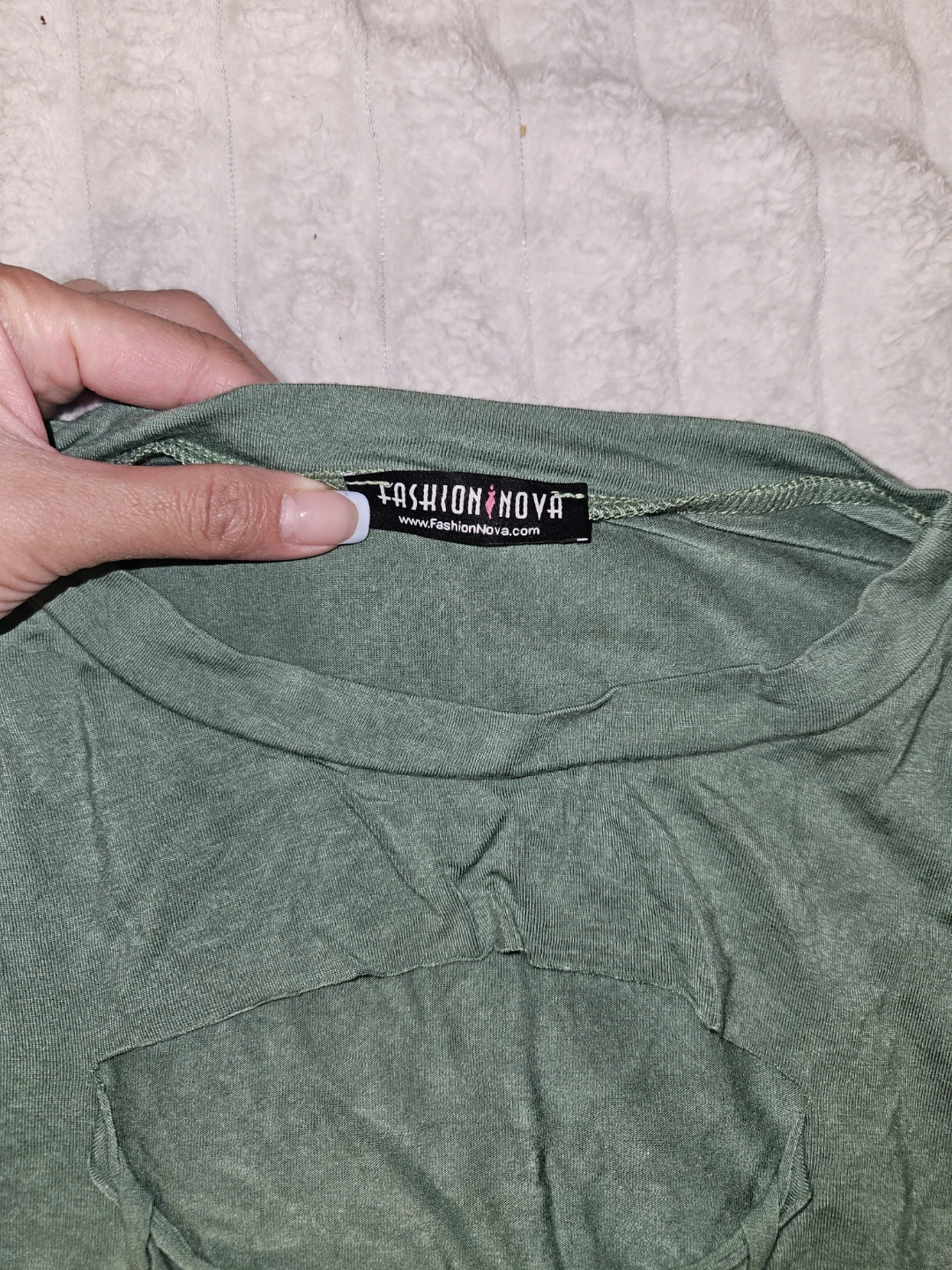 Fashion Nova Green Cut-Out Crop Top & pants - photo 5