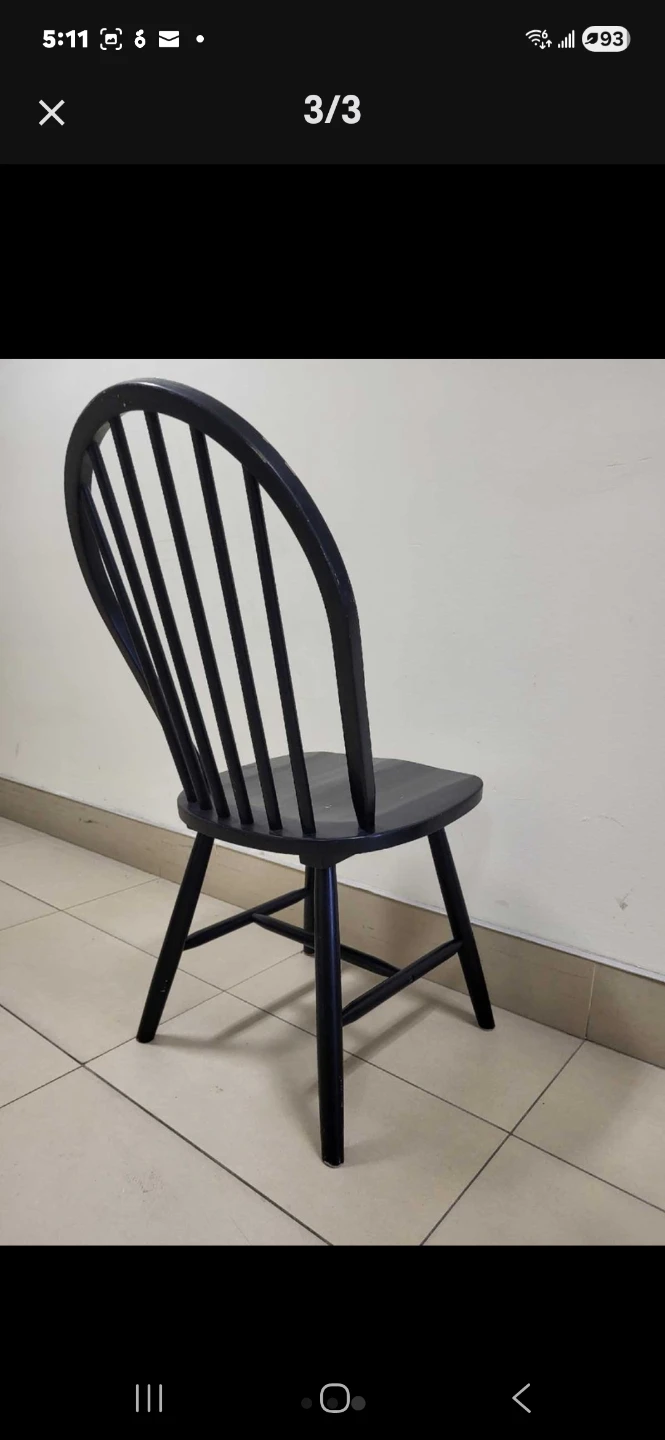 IKEA NORRNÄS  Solid Wood, Dining Chair. Sleek Black,Durable - photo 3
