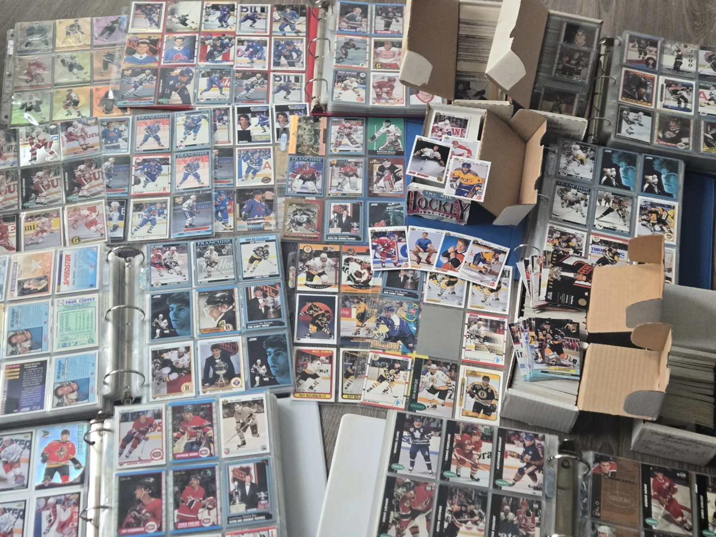 Massive 5000 Hockey Card Lot, Rookies, Stars, 6 Binders, 6 Boxes