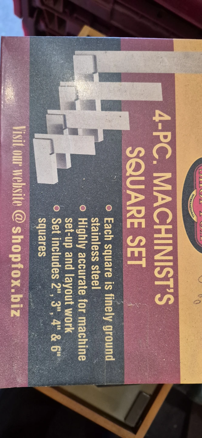 4-PC. MACHINIST'S SQUARE SET