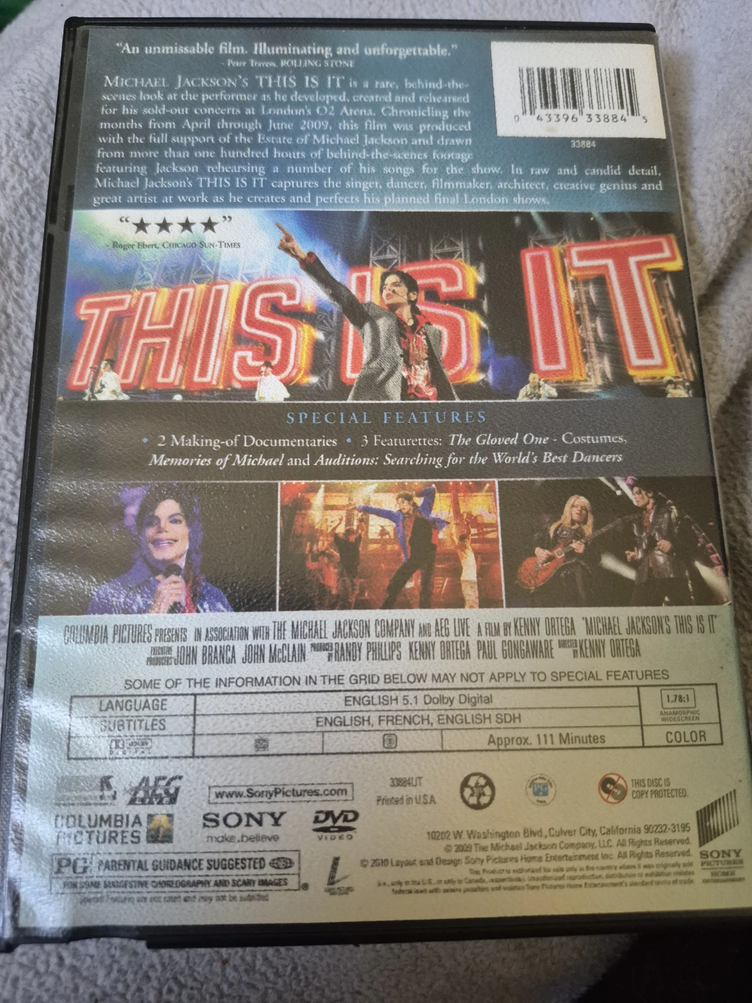 Michael Jackson's This Is It DVD - photo 3