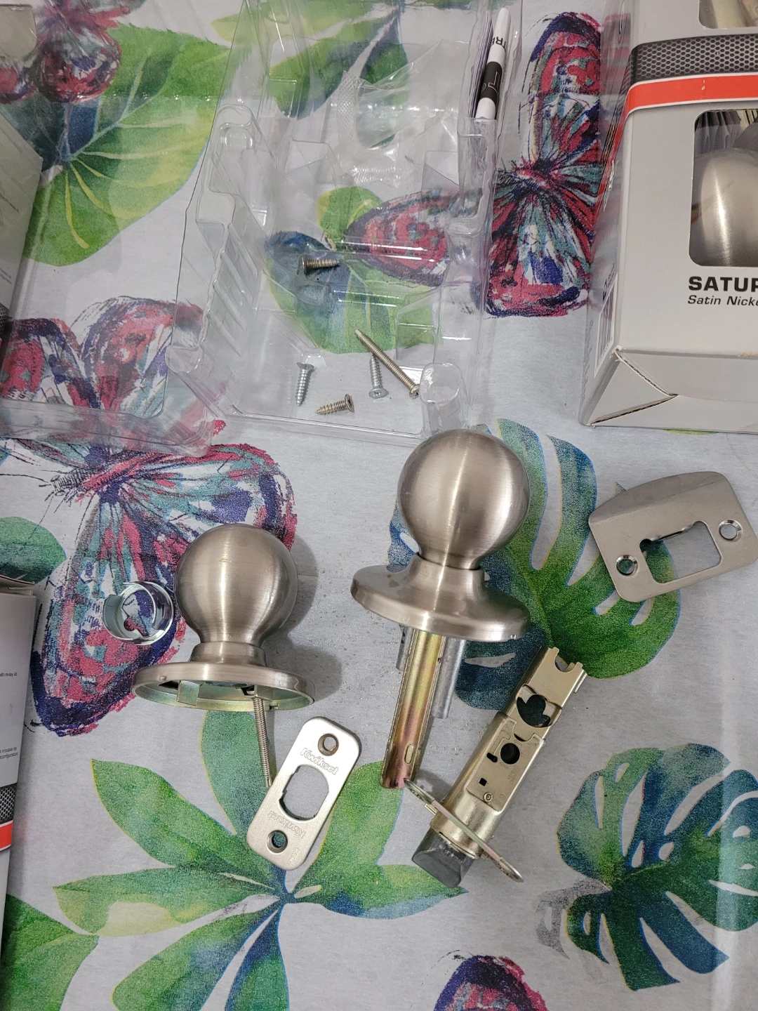 Defiant Saturn Keyed Entry Door Knob Satin Nickel - photo 2