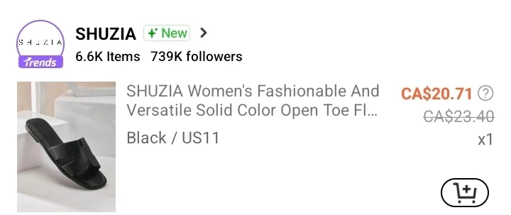 SHUZIA Women's Fashionable Open Toe Flats - Black / US11 - photo 3
