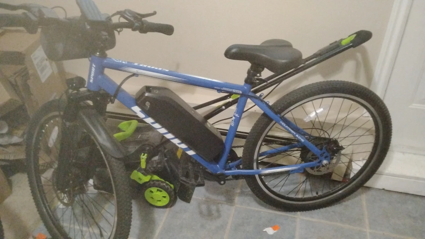 Blue Electric Mountain Bike