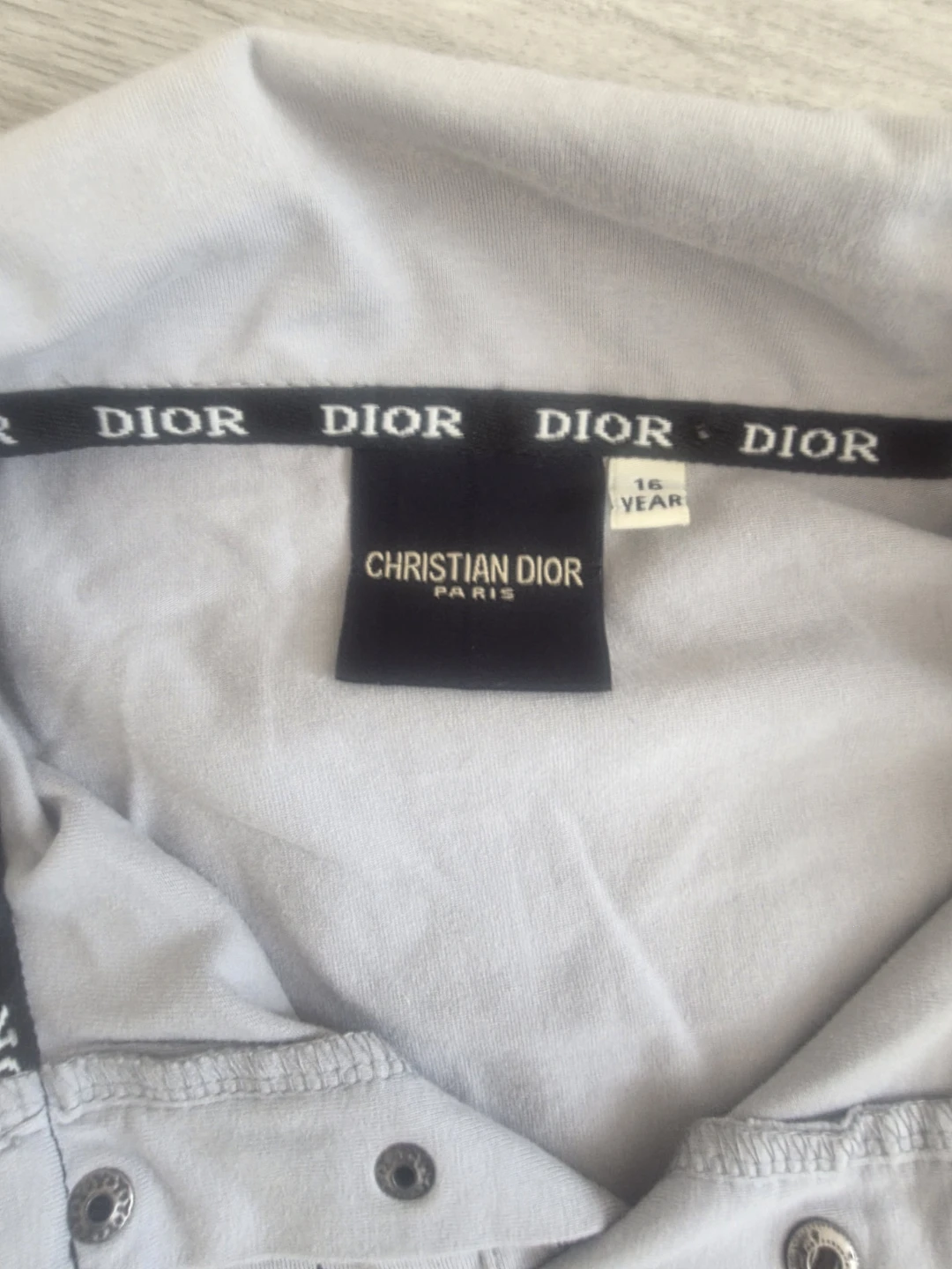 Christian Dior Light Grey Collared Shirt - photo 2