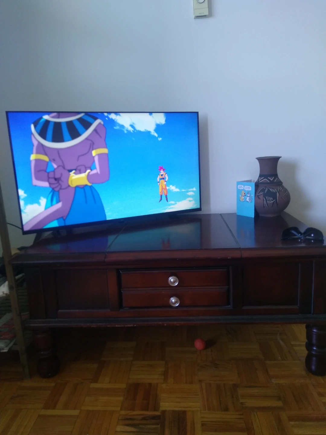 Dark Wood Coffee Table with Storage