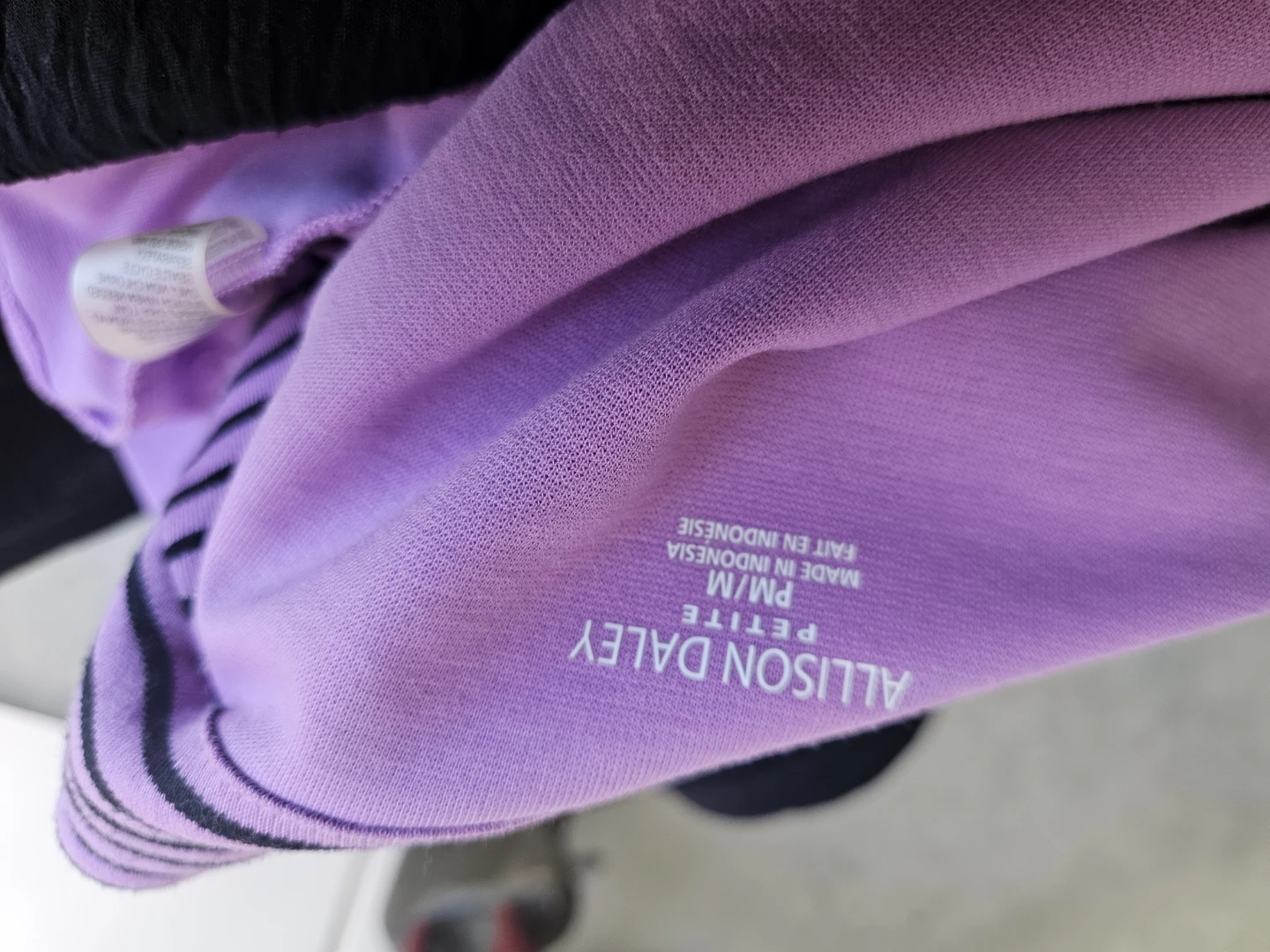Allison Daley Petite Purple Vest and Pink Print Top Set - photo 2