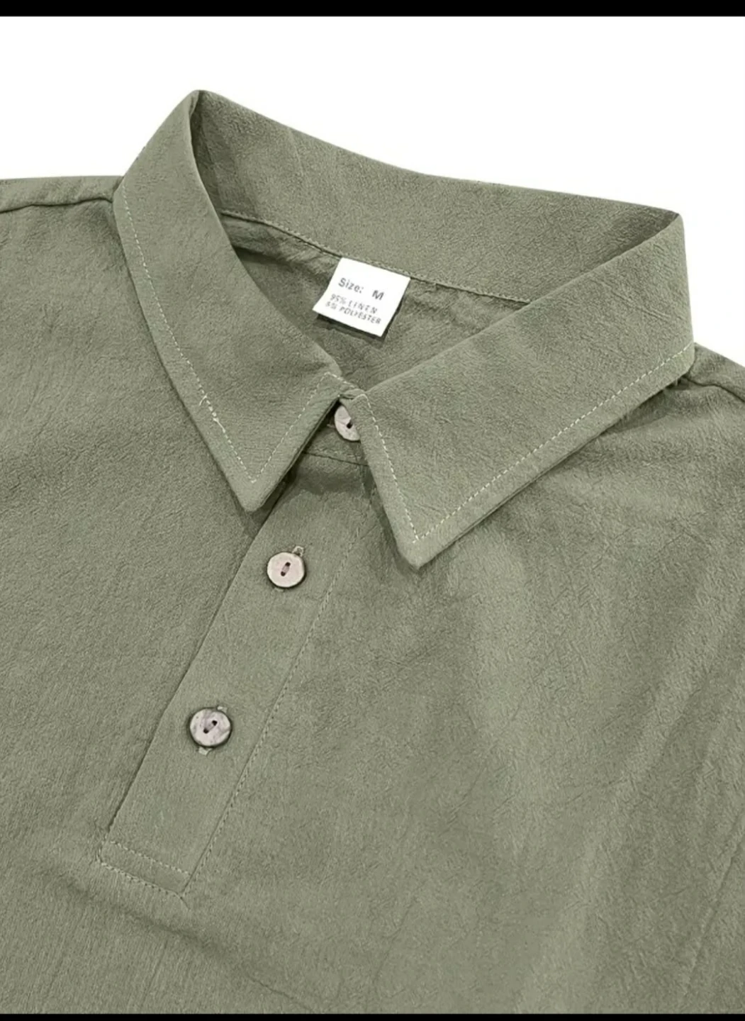 Men's Linen Polo Shirt and Shorts Set - photo 5
