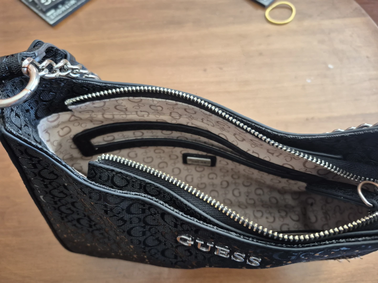 Guess Black Monogram Shoulder Bag - photo 3