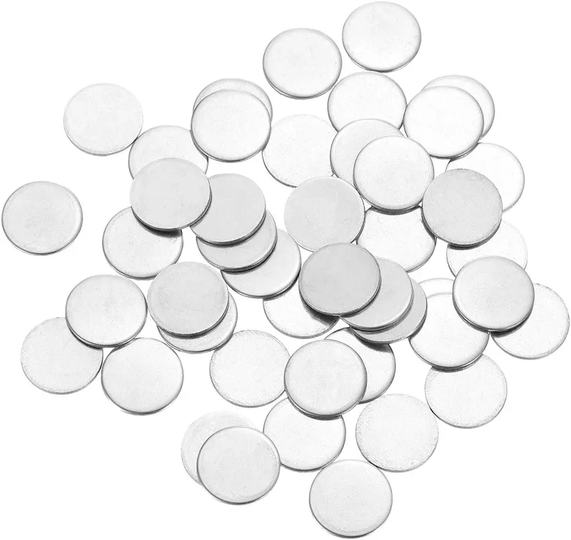 Box full of large round Sequins + pins - wall art