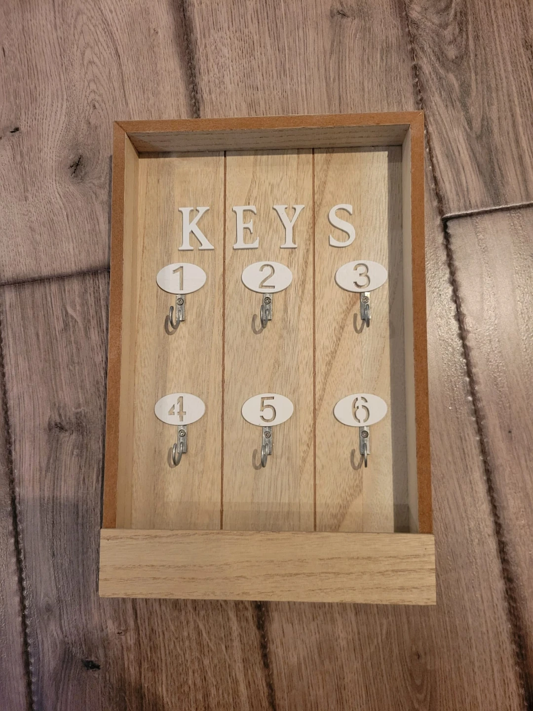 Wooden Key Holder Organizer with 6 Hooks
