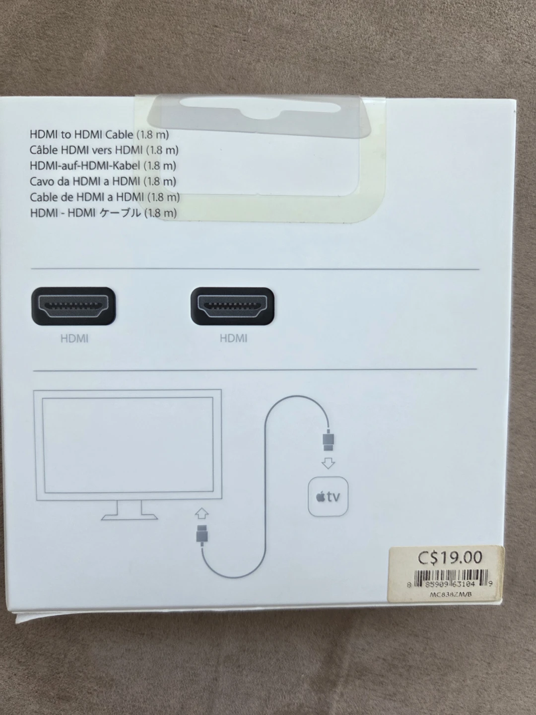 Apple HDMI to HDMI Cable (1.8m) - photo 2