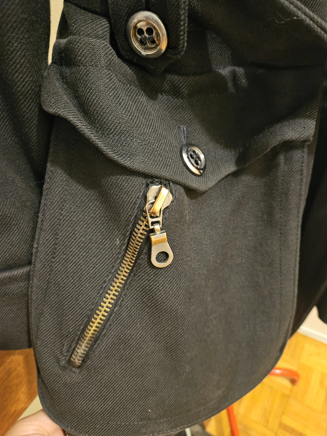 Zara Black Wool Blend Trench Coat - photo 4