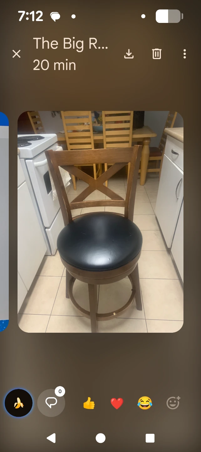 3 Wooden Swivel Bar Stool with Black Seat