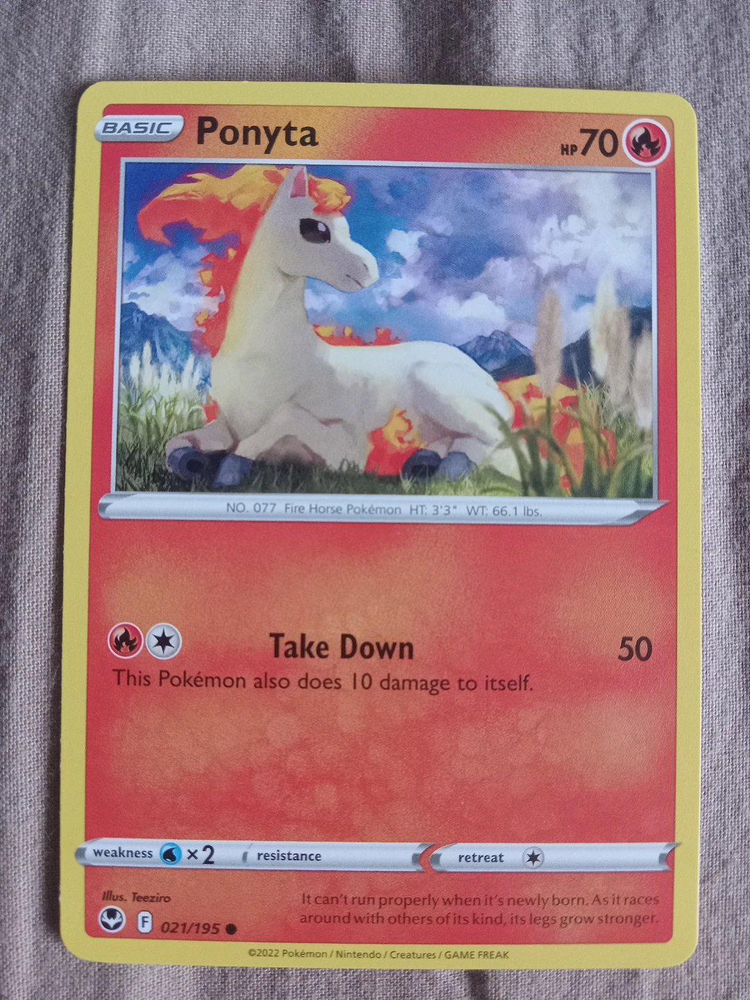 Pokemon Ponyta Card