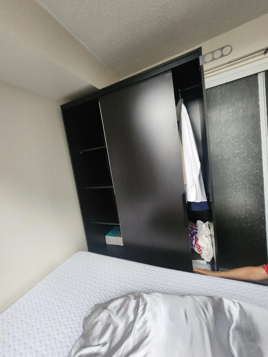 Black Closet with Sliding Doors ikea morvik - photo 4