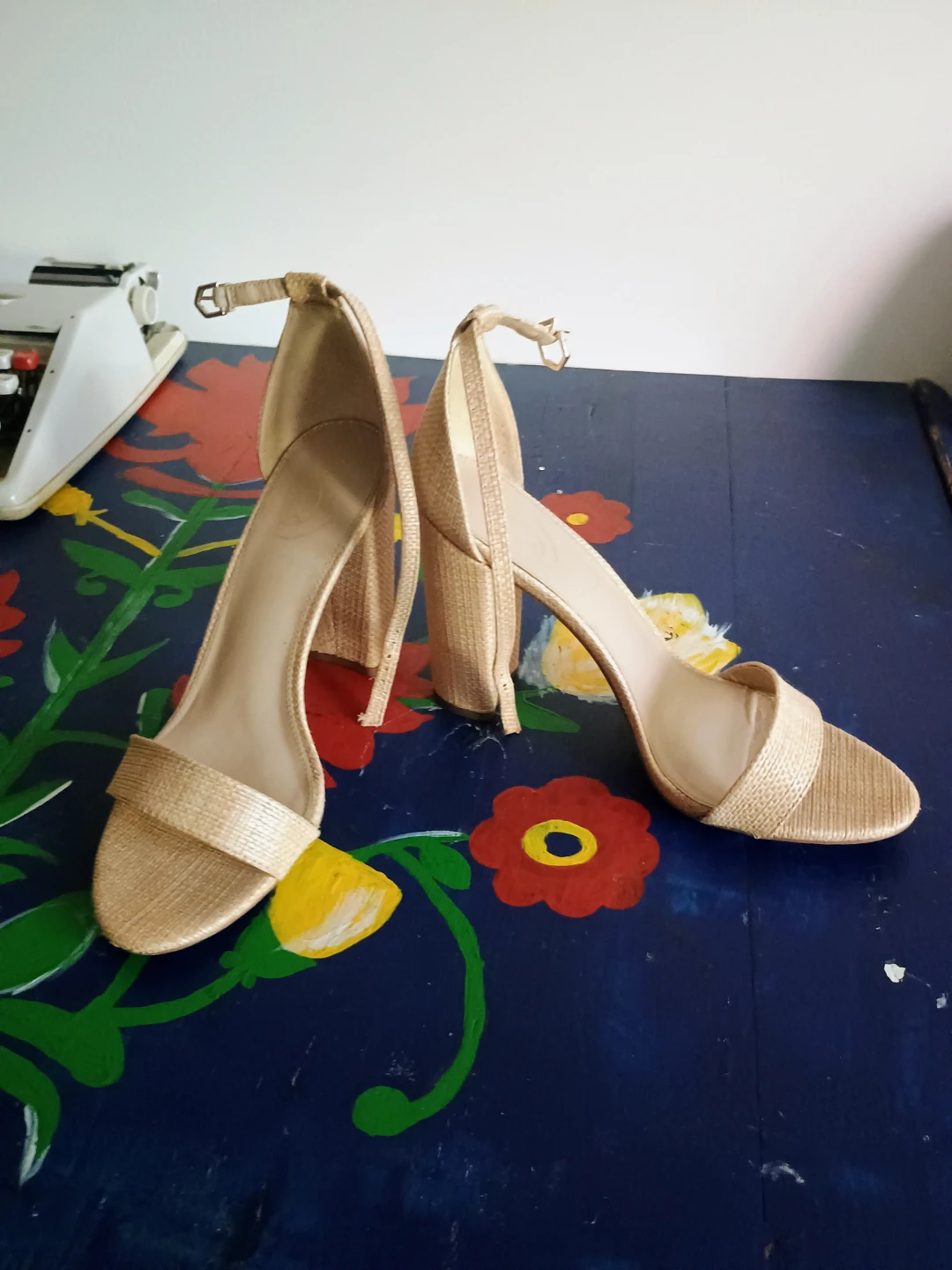Sam Edelman size 12 Women's Straw Heeled Sandals