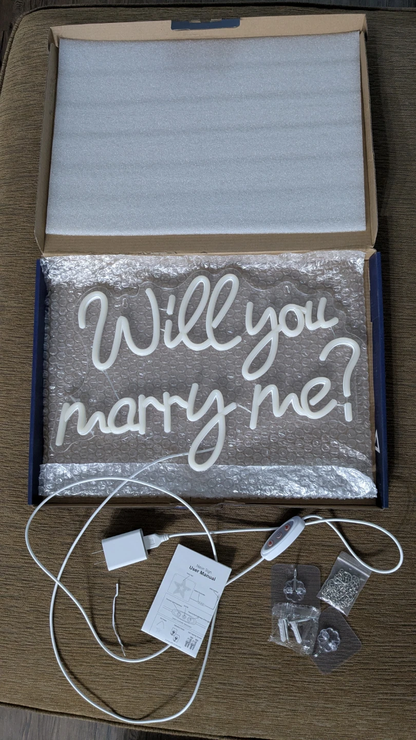 Will you marry me? Neon Sign Light - photo 4
