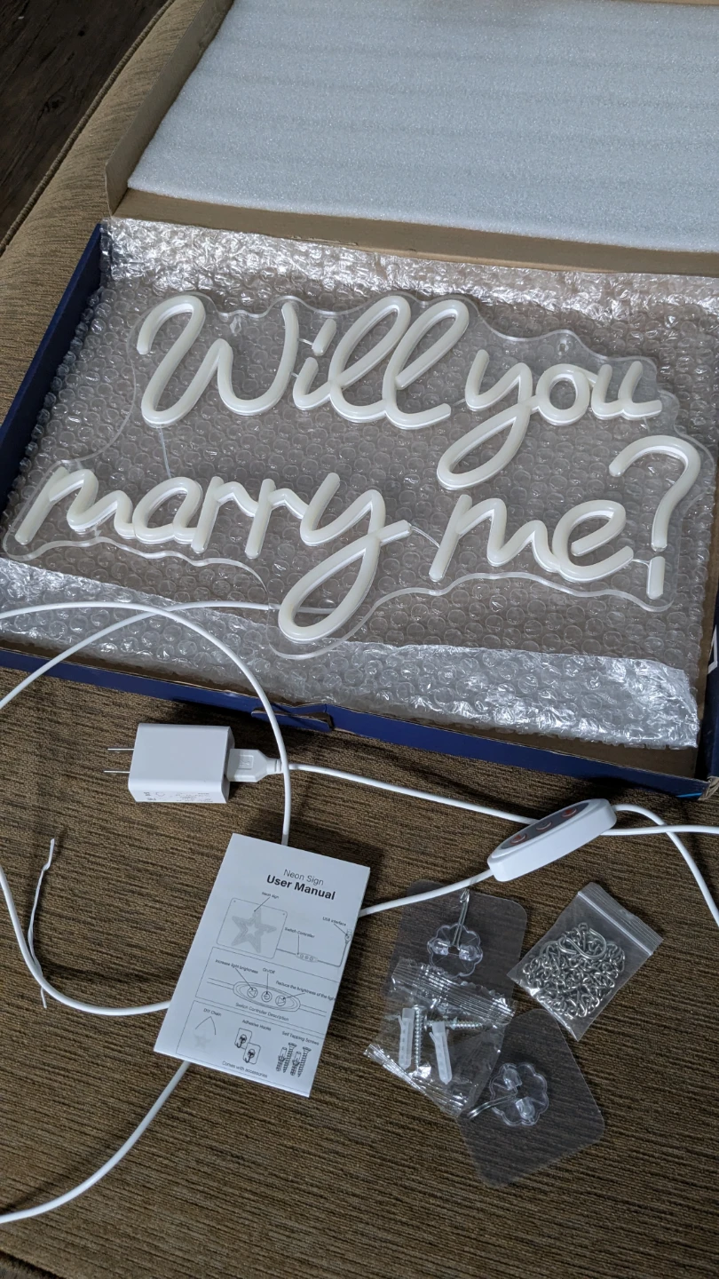 Will you marry me? Neon Sign Light - photo 5