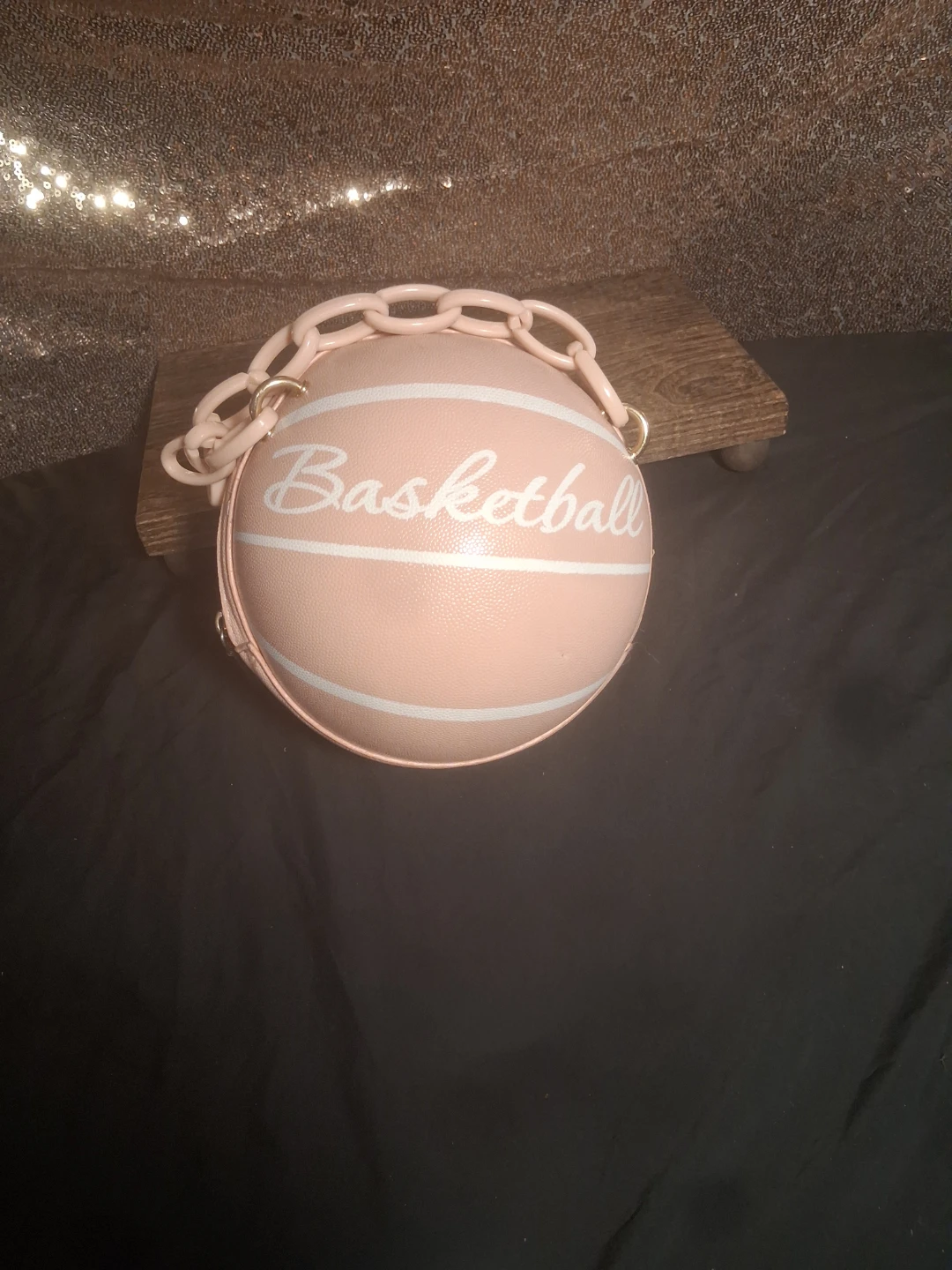 Pink Basketball Shaped Purse