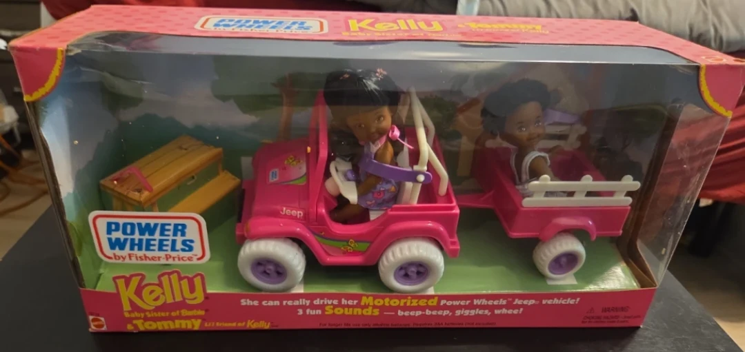 Fisher-Price Power Wheels Kelly & Tommy Jeep with Trailer