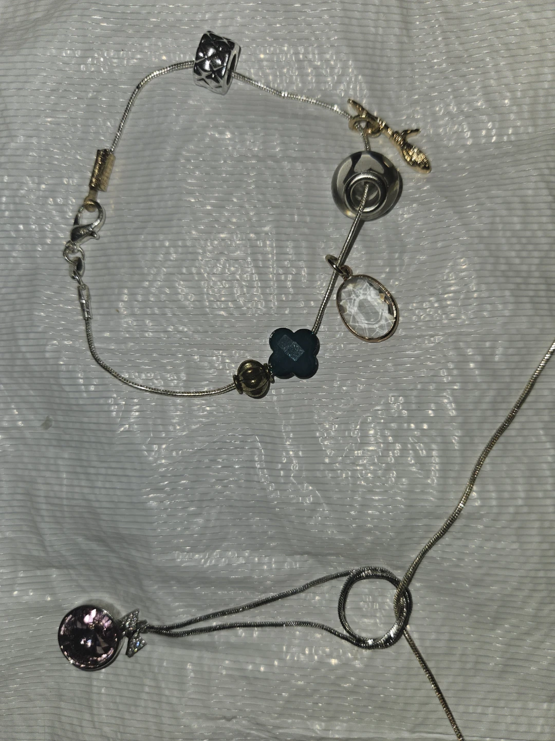 Silver S925 Necklace and Bracelet Set