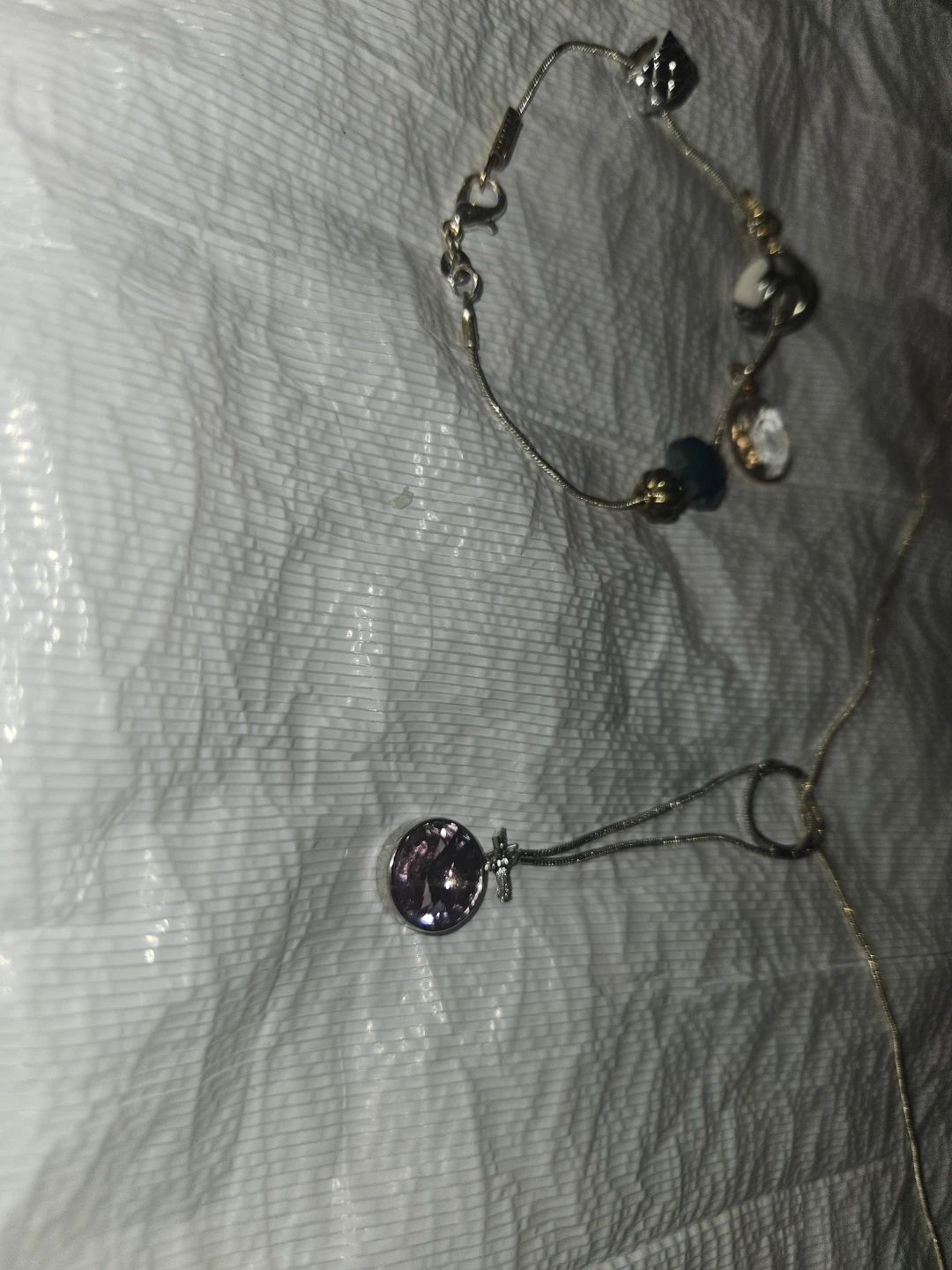 Silver S925 Necklace and Bracelet Set - photo 3