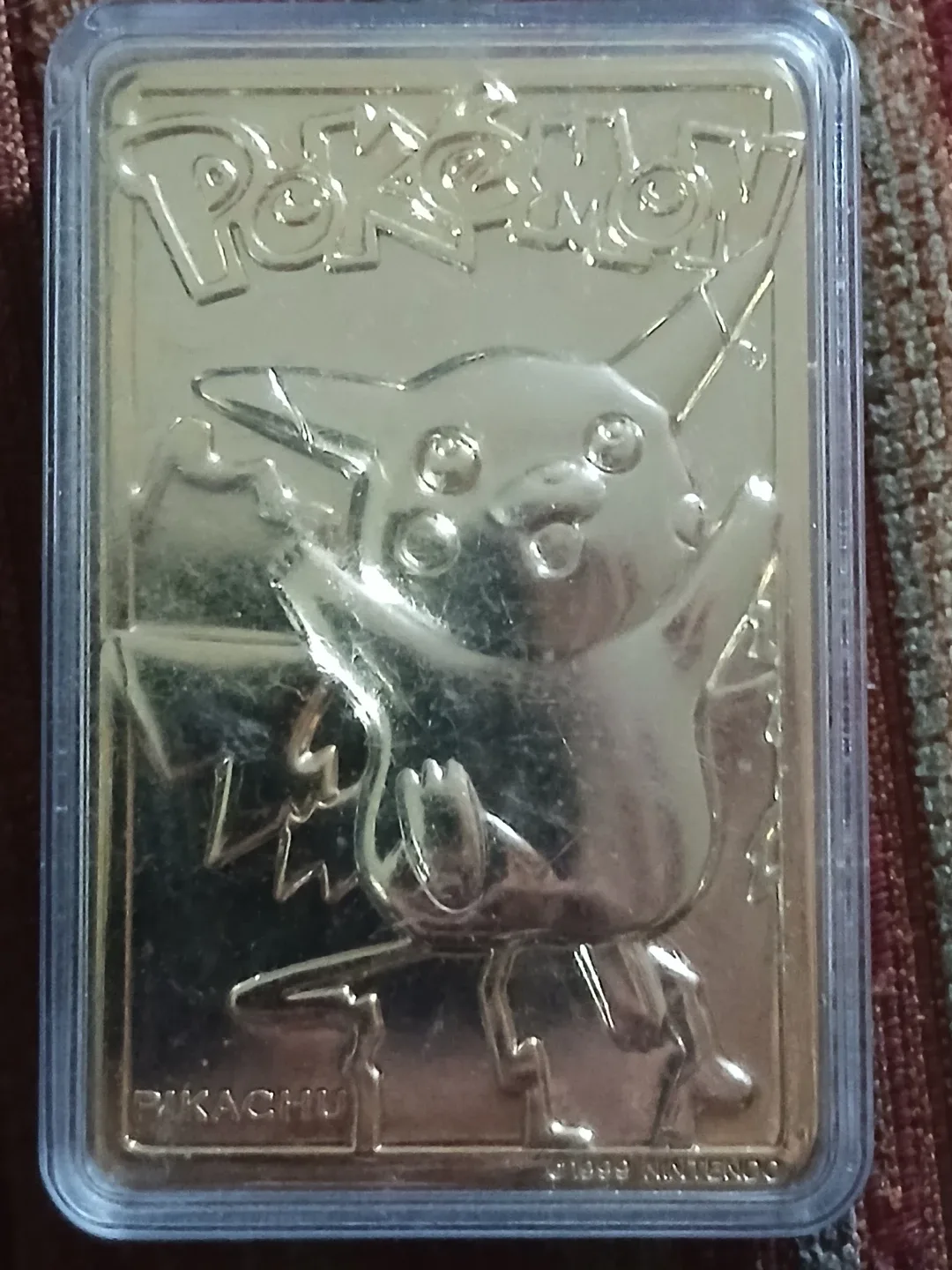 Pokemon Pikachu Gold Tone Bar