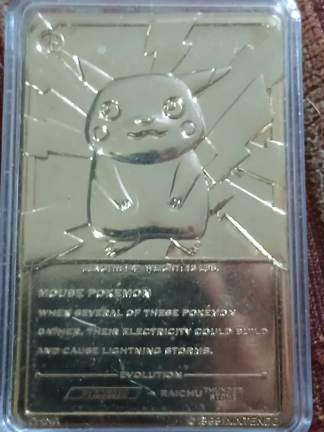 Pokemon Pikachu Gold Tone Bar - photo 2