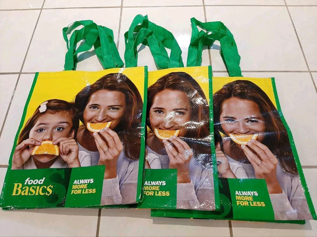 Food Basics Reusable Shopping Bags - Set of 3