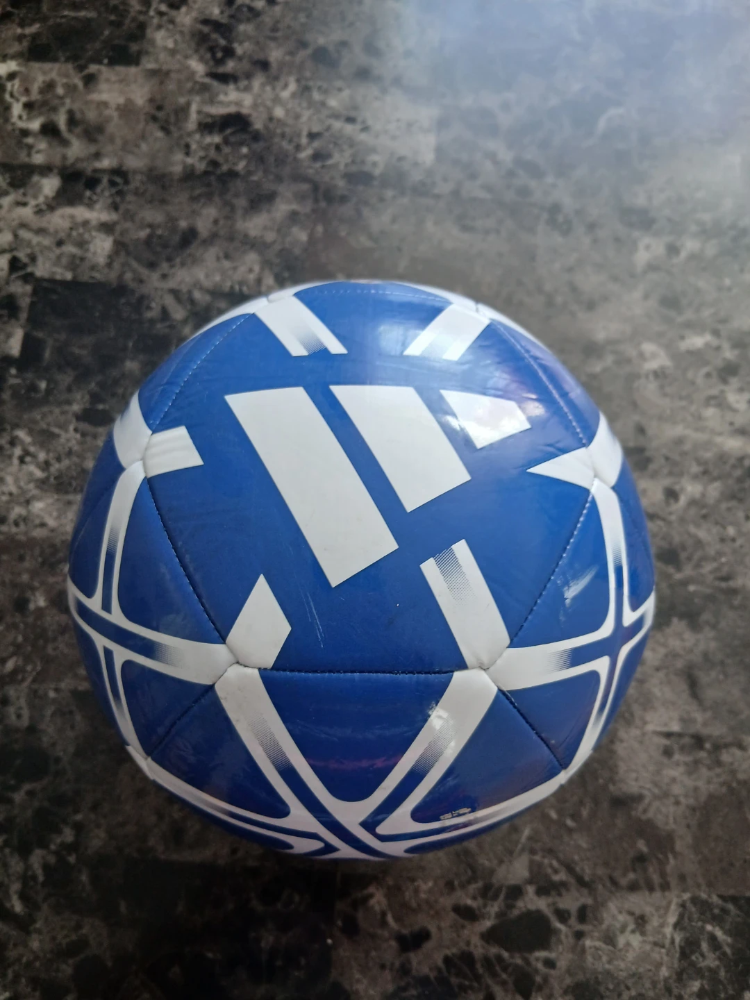 Blue and White Soccer Ball