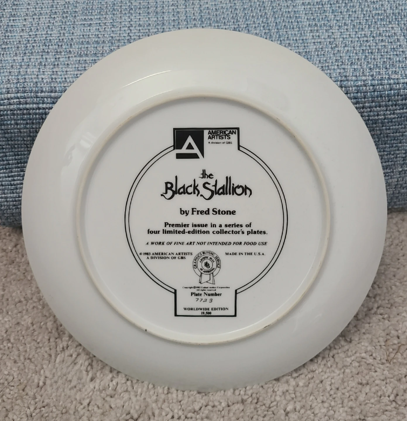 Fred Stone The Black Stallion Collector Plate - photo 4