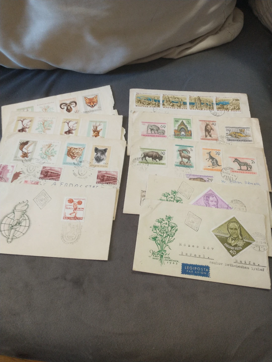 9 Hungary 1960s First Day Covers