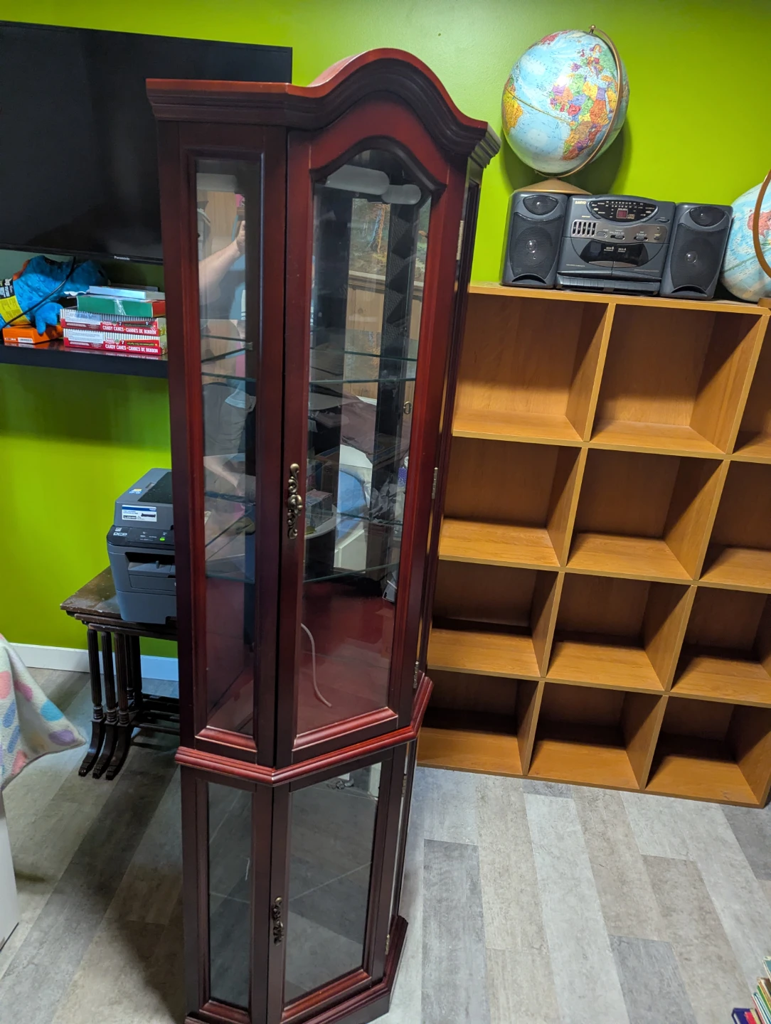 Cherry Display Cabinet with Glass Doors - photo 3