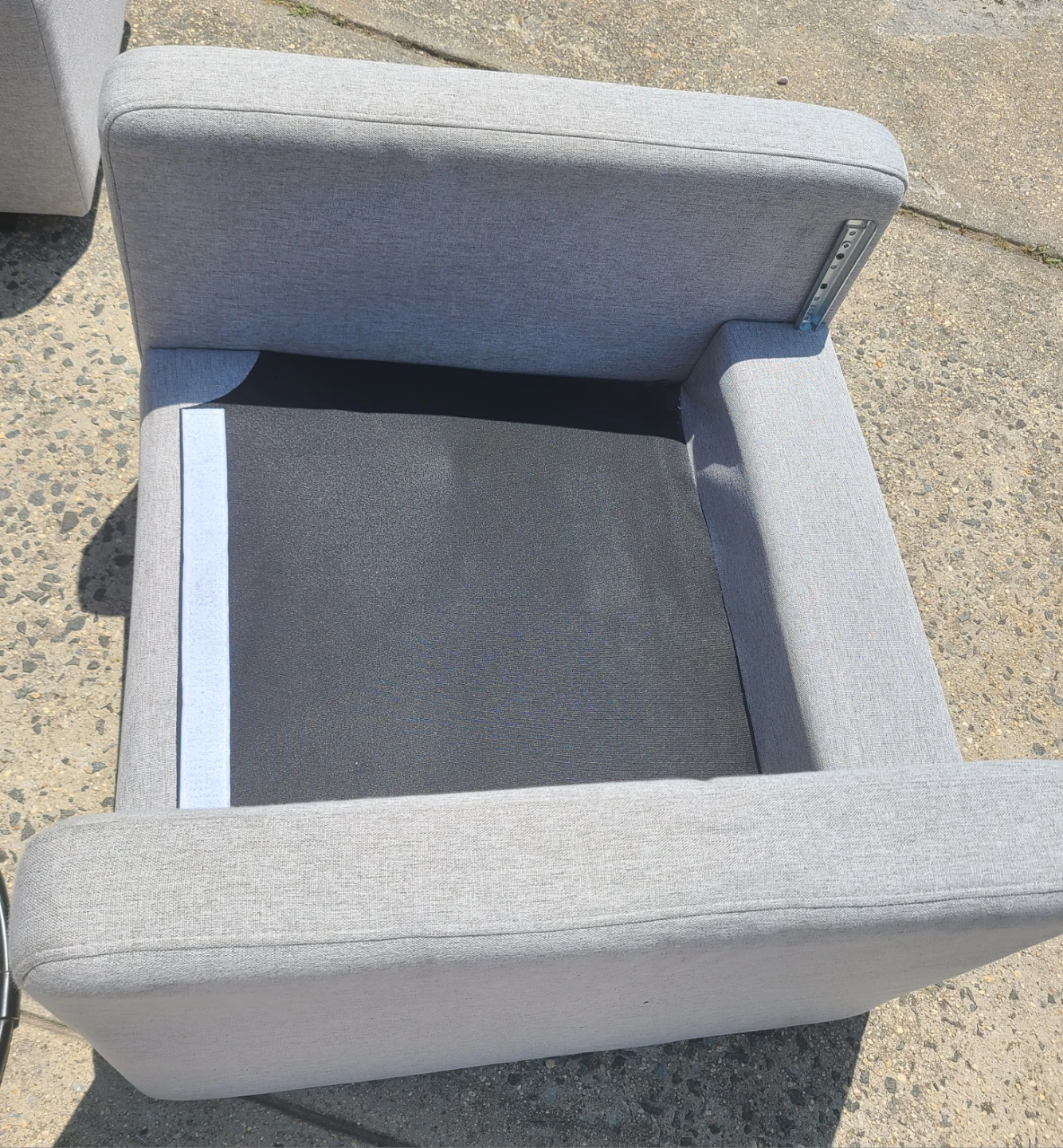 Gray Accent Chair with Ottoman - photo 3