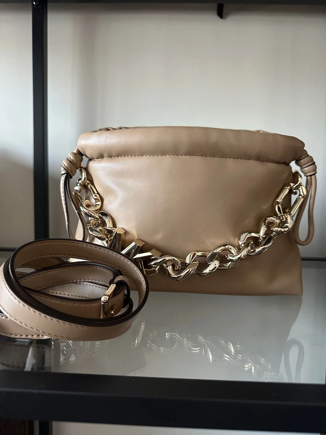 Michael Kors Puffer Shoulder Bag - Beige