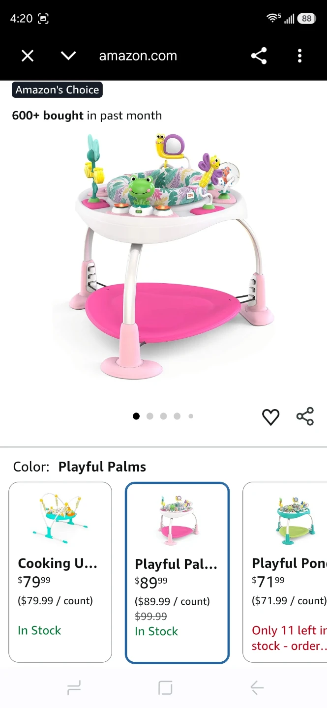 Read description Playful palms Activity Center