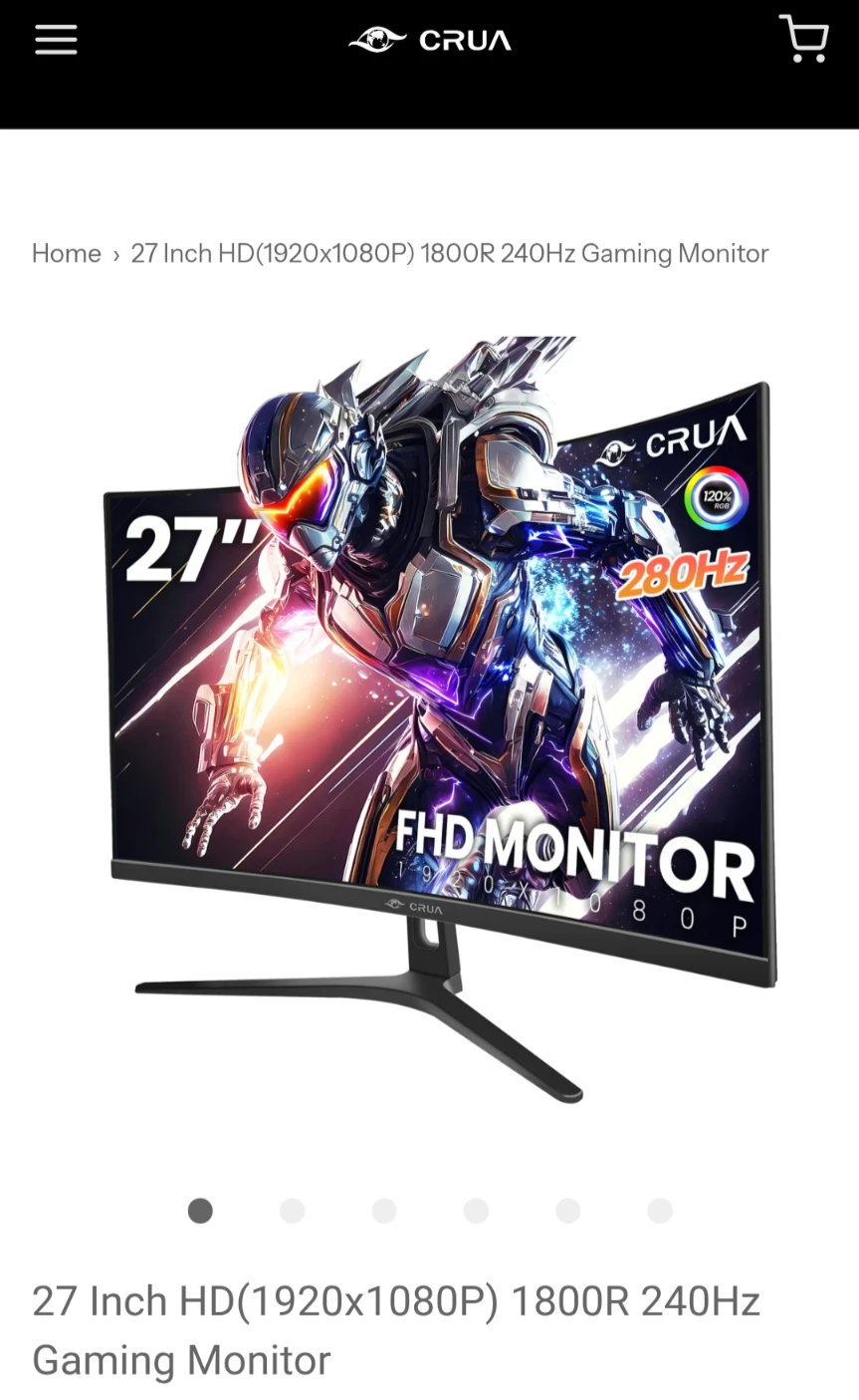 UNOPENED BNIB CRUA 27" Curved LED Monitor CR270QA
