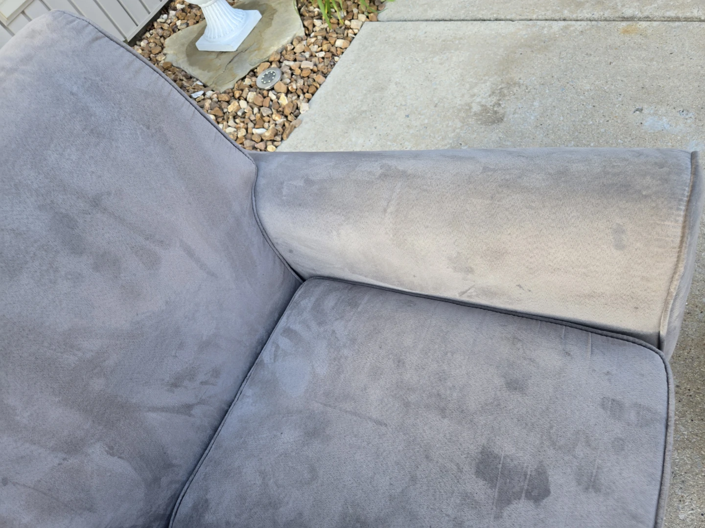 Gray Suede Rocking Chair - photo 5