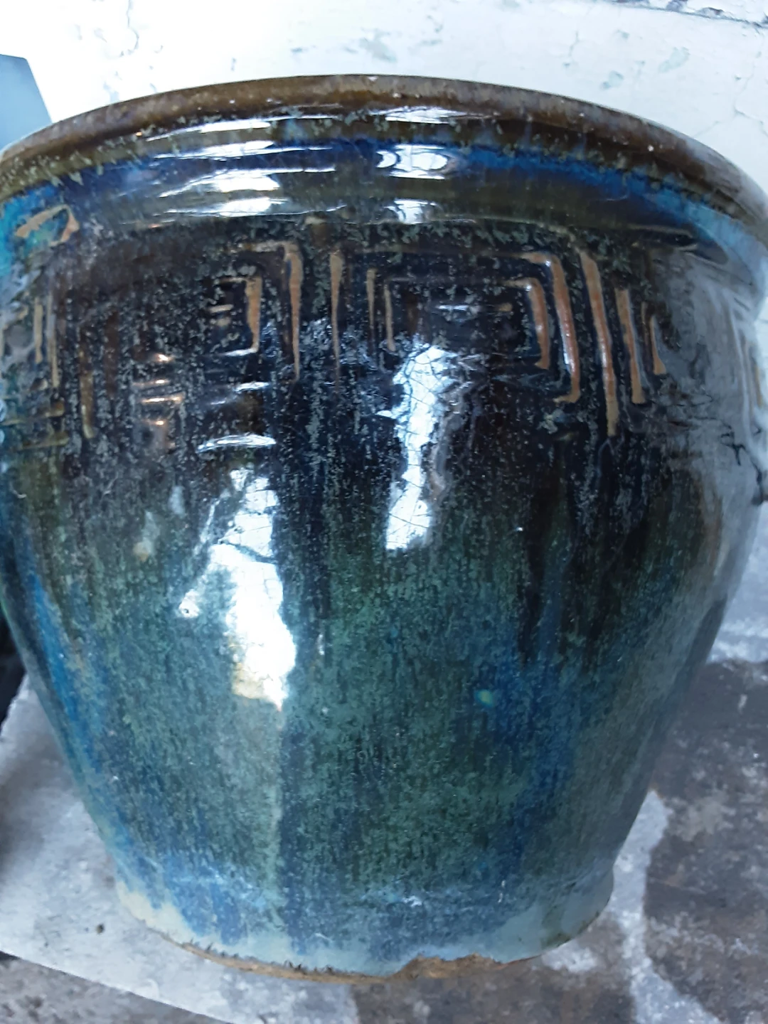 Glazed Ceramic Planter Pot 9 inch - photo 3