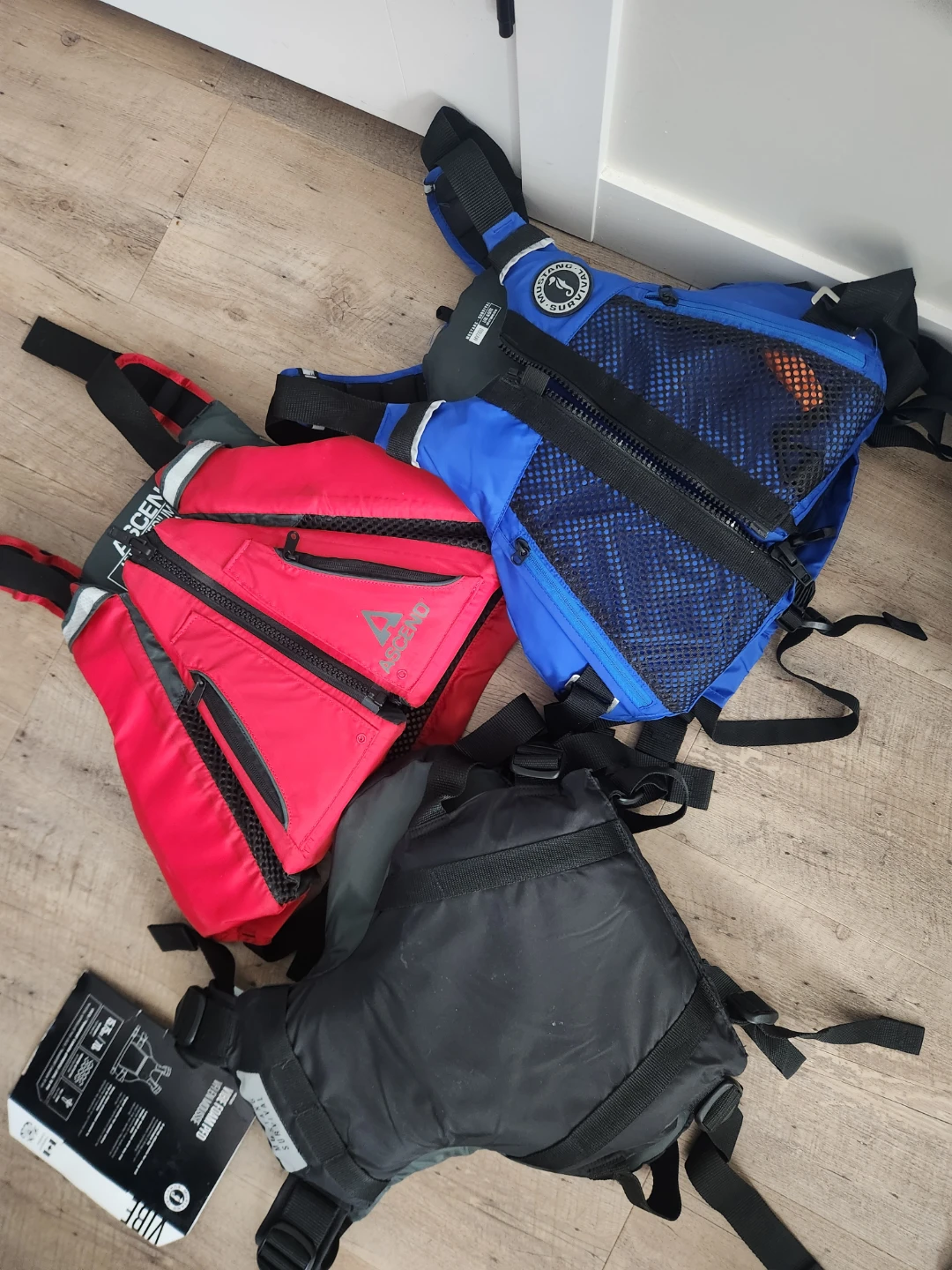 Mustang Survival Vibe PFD Life Jackets - Red, Blue, Black