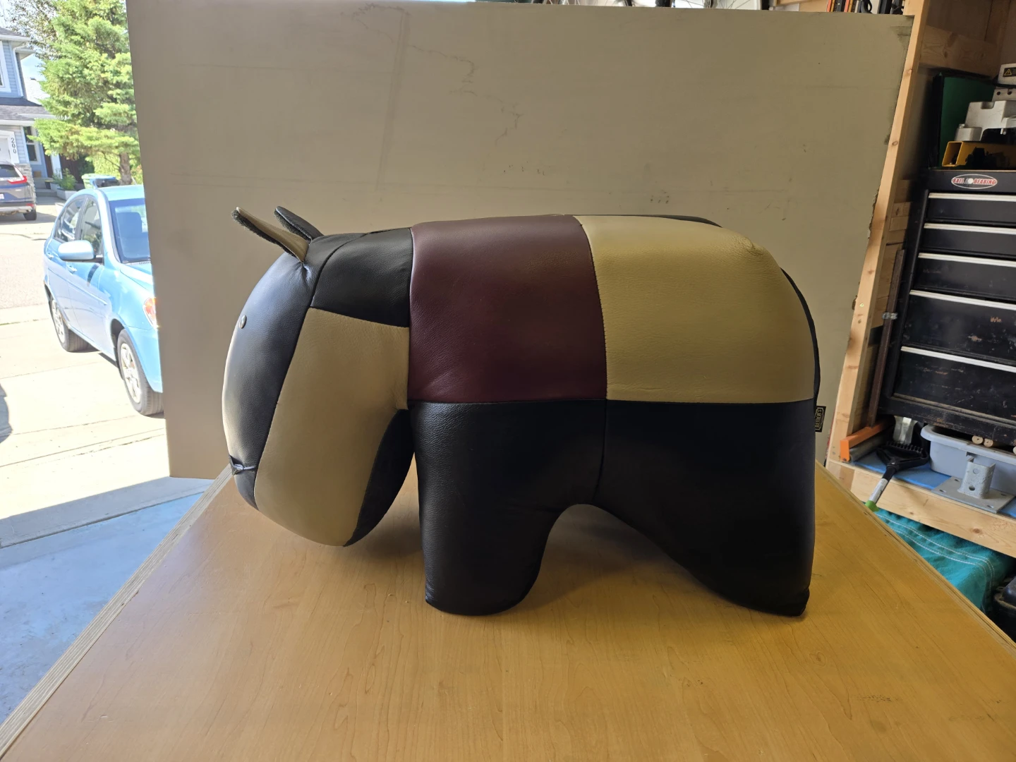 Leather Ottoman/Foot Stool - photo 2