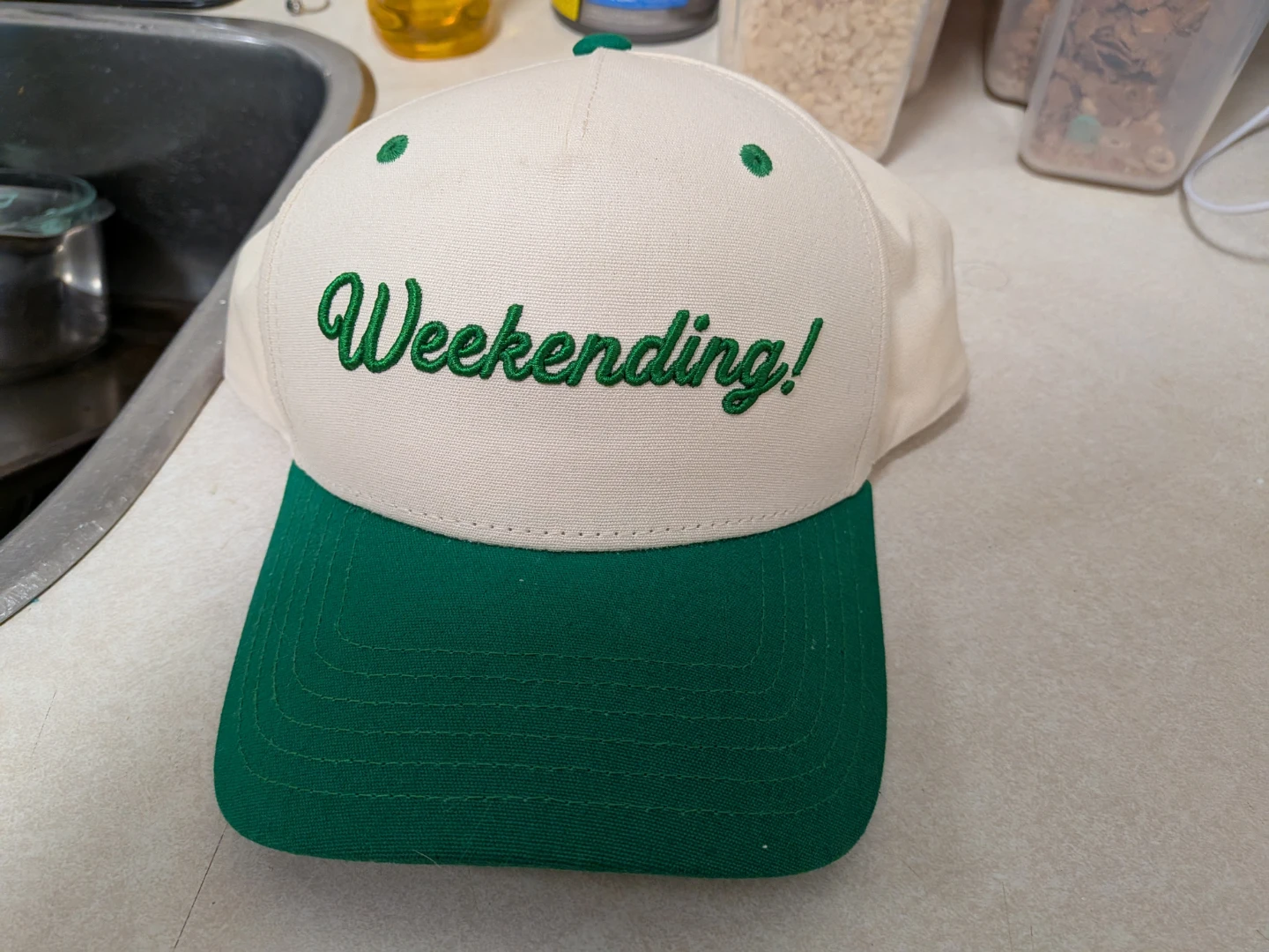 French Connection "Weekend" Baseball Cap