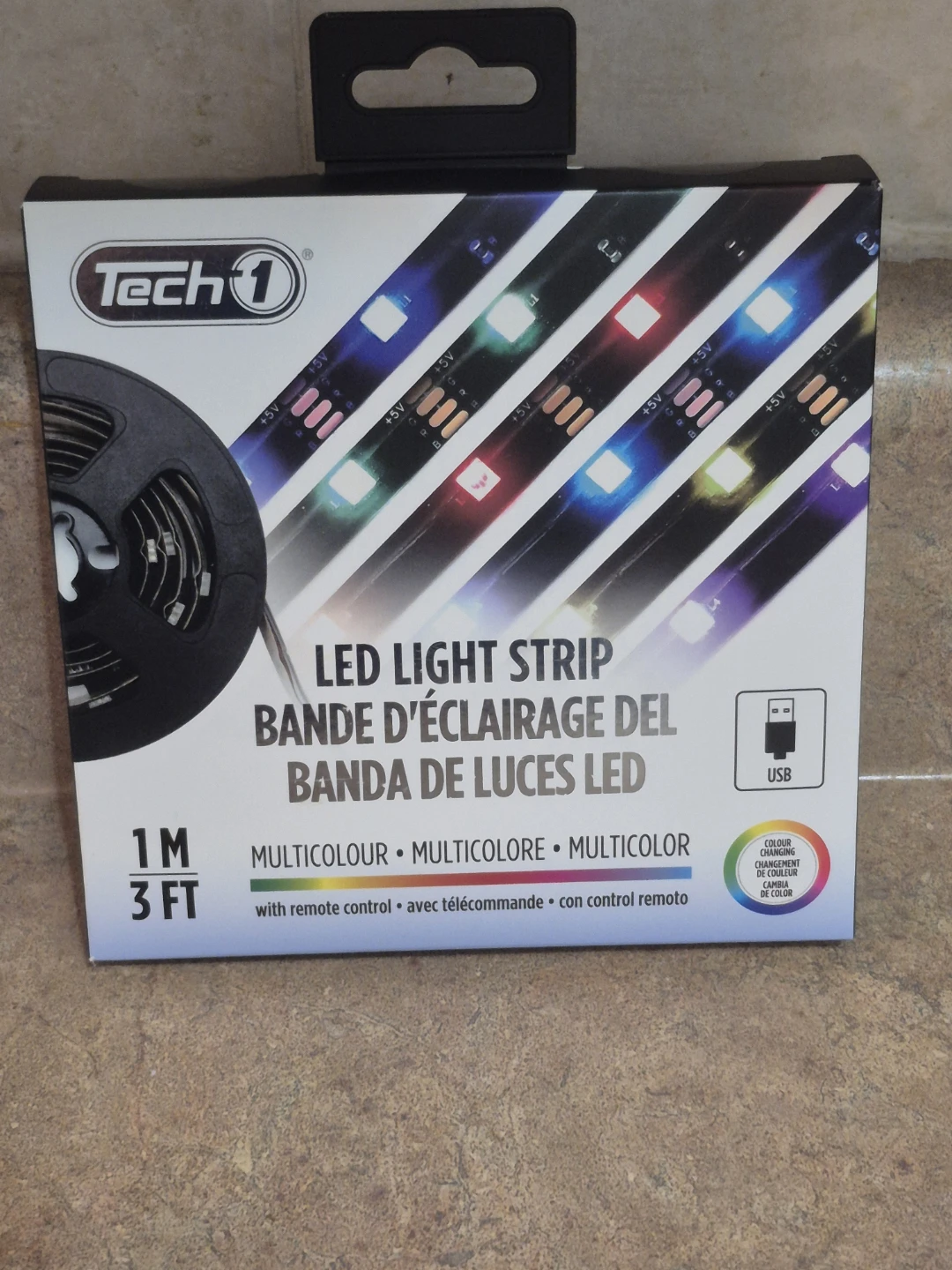 BNIB)2 LED Light Strip 3ft With Remote