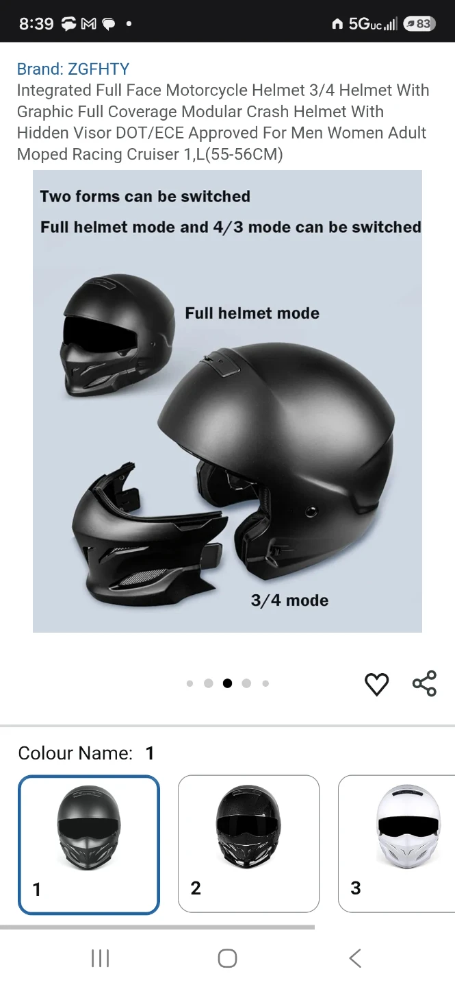 Full Face Motorcycle Helmet - Size XL - photo 5