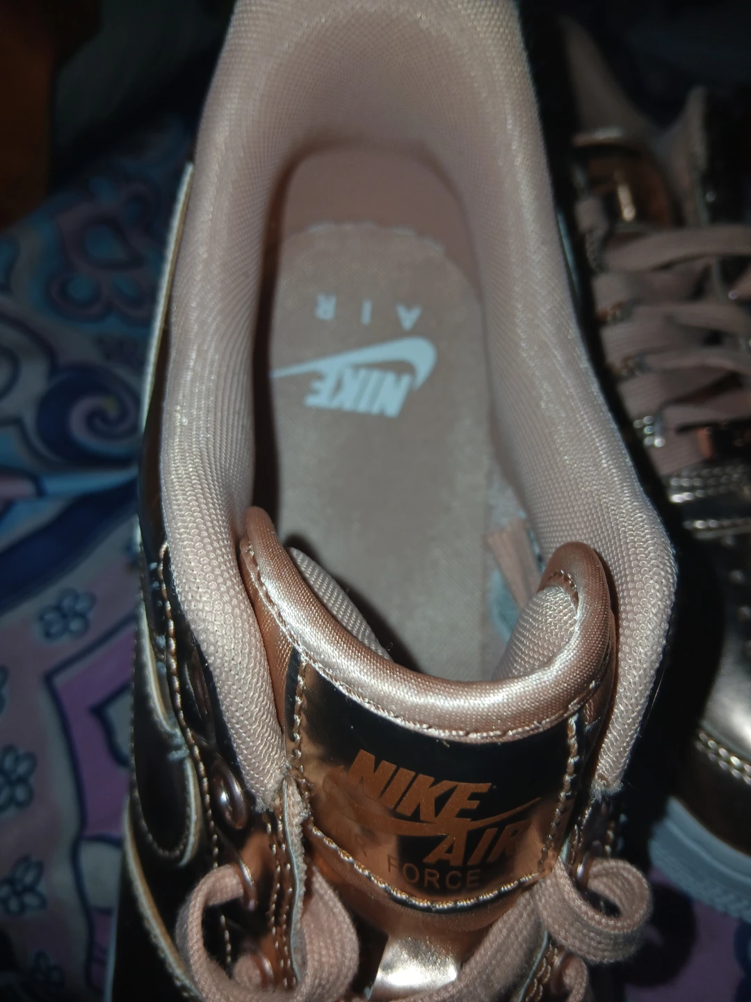 Nike Air Force 1 Rose Gold Sneakers - photo 4